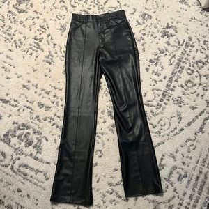 Zara faux leather flared pants
